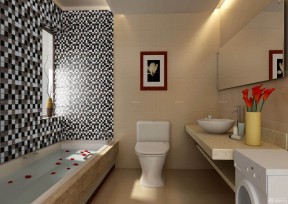 家庭浴室马赛克瓷砖贴图设计案例