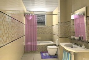 精致主卧室卫生间马赛克瓷砖贴图设计效果图