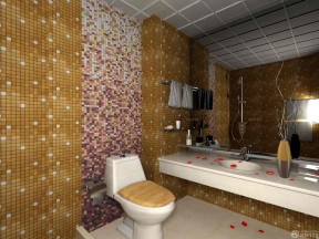 现代美式风格主卧室卫生间马赛克瓷砖贴图设计案例