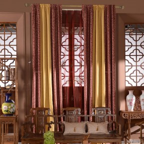 中式客厅窗帘 中式家装设计