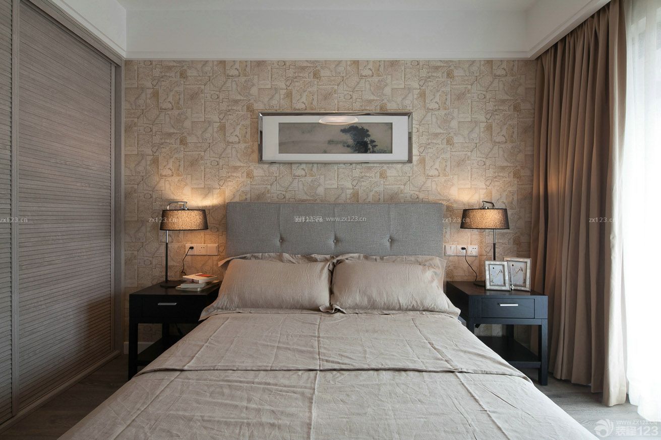 10平方米卧室床头背景墙装修效果图片