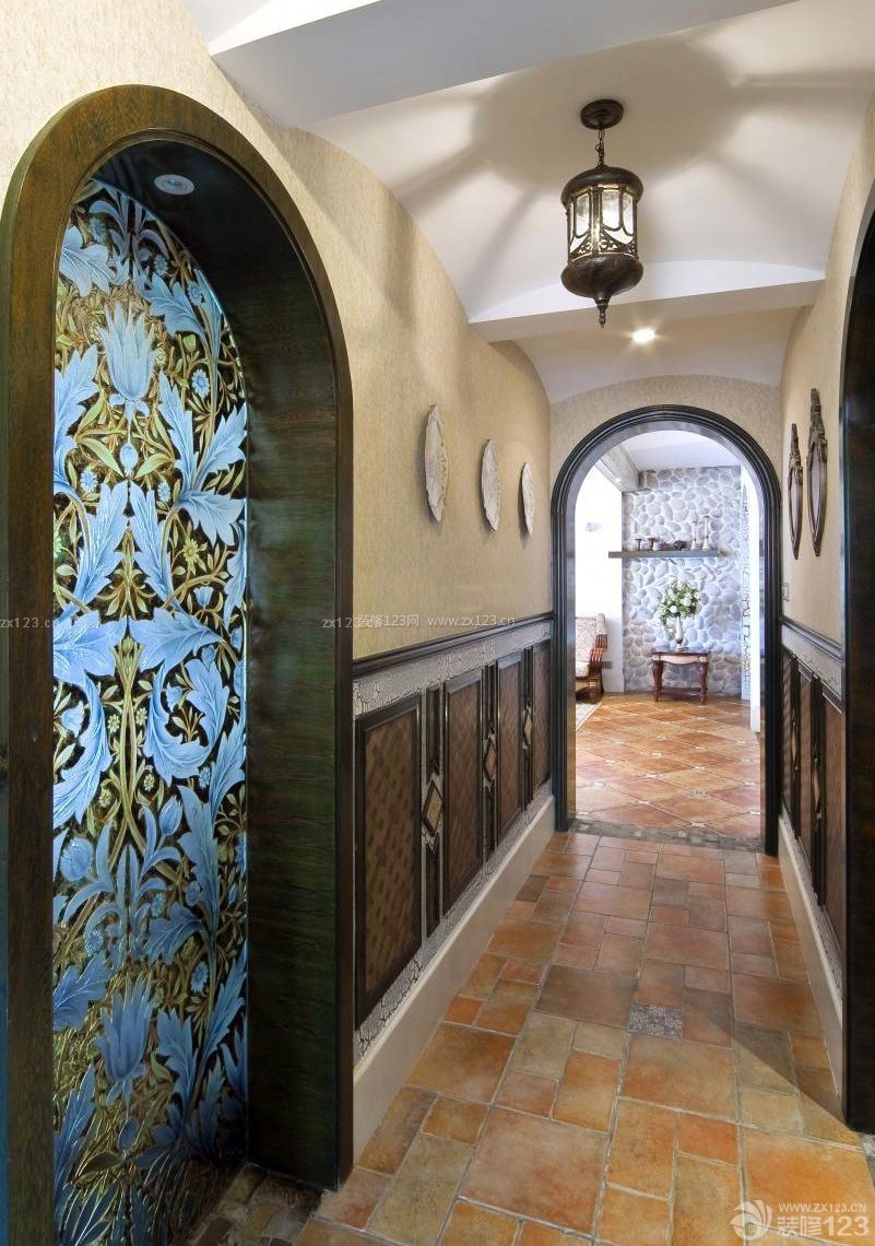 地中海风格别墅设计 走廊玄关 