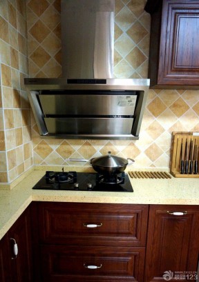 家庭欧式厨房瓷砖装修样板房图库