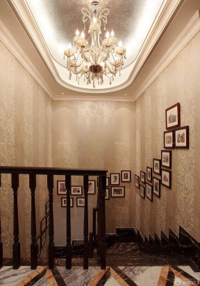 新古典风格样板房 楼梯设计 