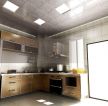 80平米装修样板间厨房集成吊顶灯装修效果图
