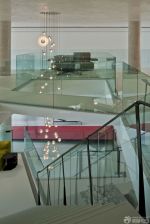 现代办公室玻璃楼梯扶手设计图片