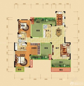 2023四房兩廳戶型圖欣賞