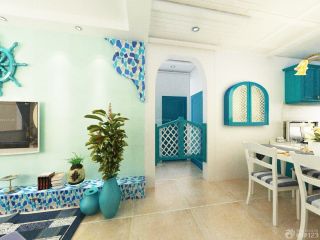 87平两室一厅房子地中海风格家具设计图片