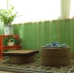 日式小户型内阳台桌凳装饰设计图 