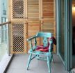 小户型内阳台休闲椅装饰设计图  