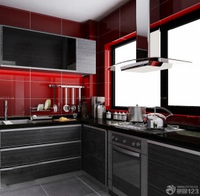 经典厨房烤漆橱柜设计效果图片