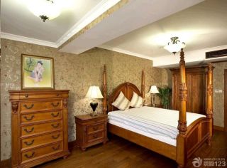 欧式小户型卧室古典床设计图