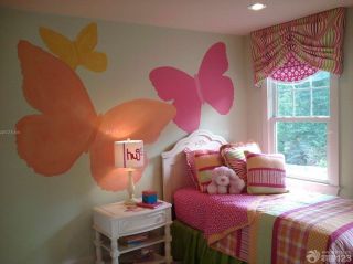 儿童卧室创意墙绘设计图片