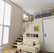 现代美式室内阁楼楼梯效果图  