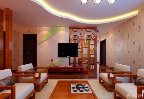 客厅装修博古架 中式风格