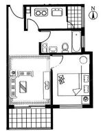 最新一室一廳公寓戶型圖 