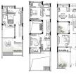 130平米房屋联排别墅户型图