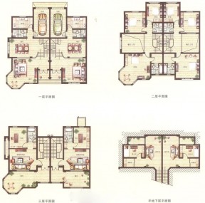 110平米聯(lián)排別墅戶型圖 