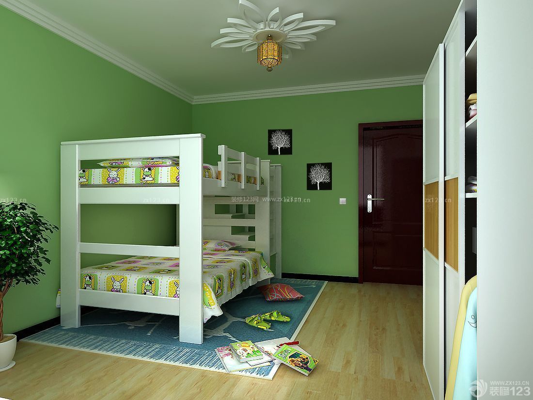 儿童小房间高低床设计图片大全