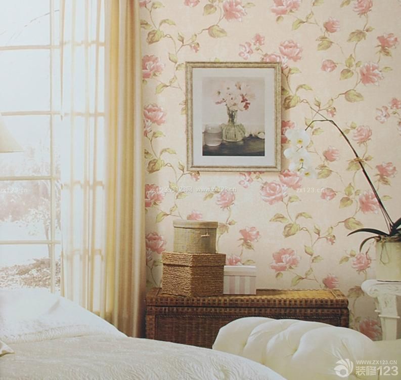 卧室花朵液态壁纸美图欣赏