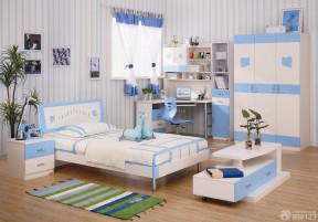 儿童卧室单人床设计图片