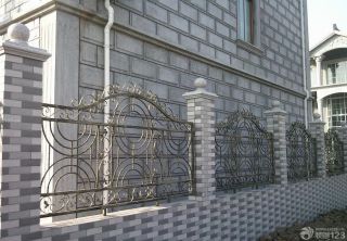 经典居民小区围墙护栏设计图
