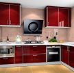 经典厨房红色橱柜设计图片