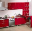 2023厨房红色橱柜设计图片