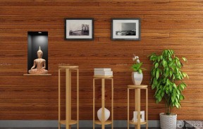 现代客厅防腐木花架设计案例
