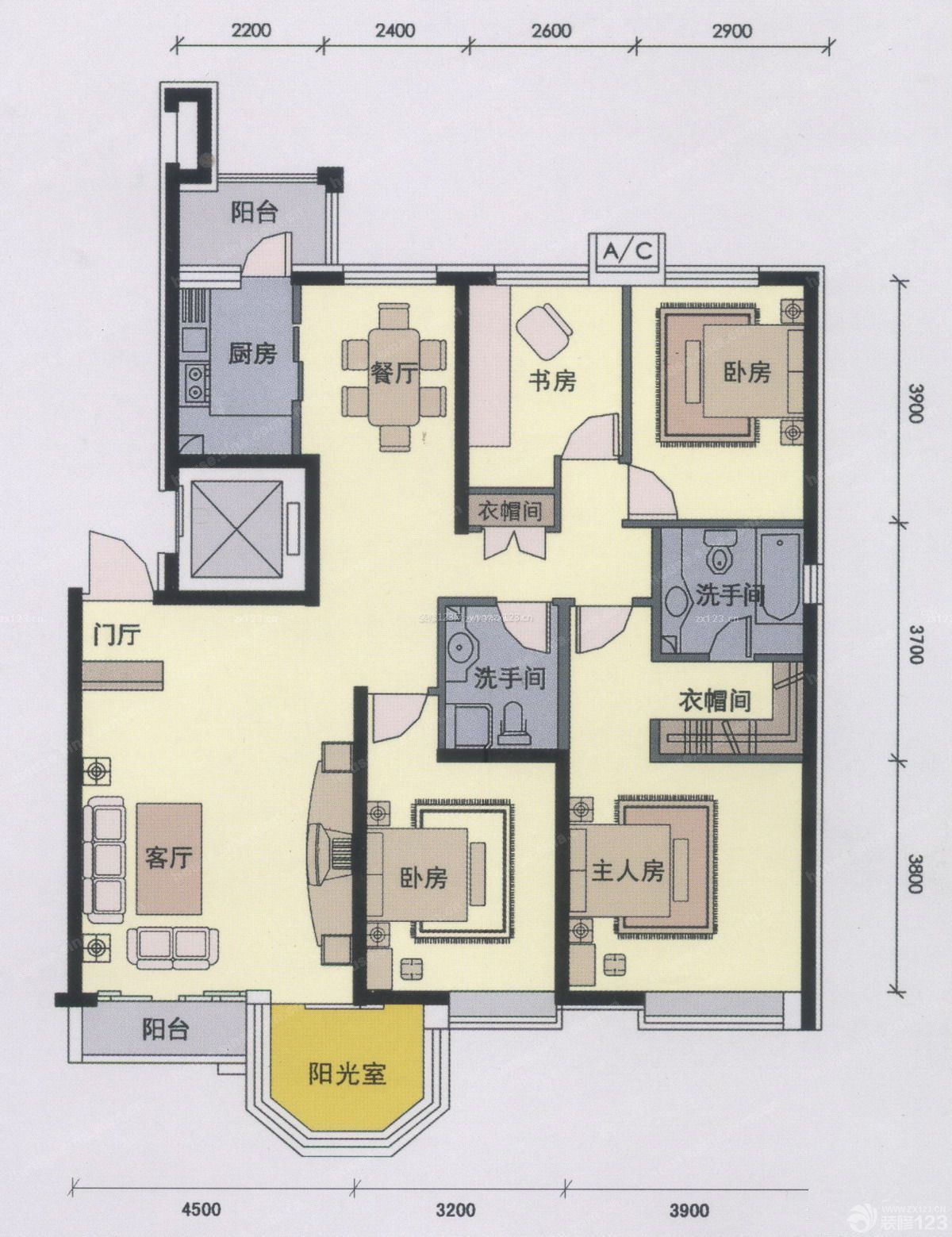 150平米户型图