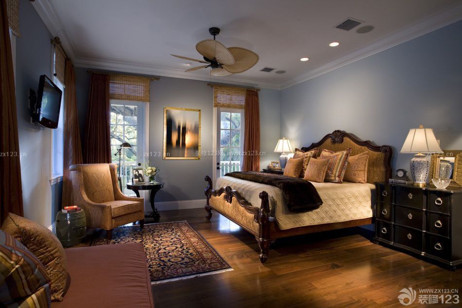 三室两厅美式大床设计效果图