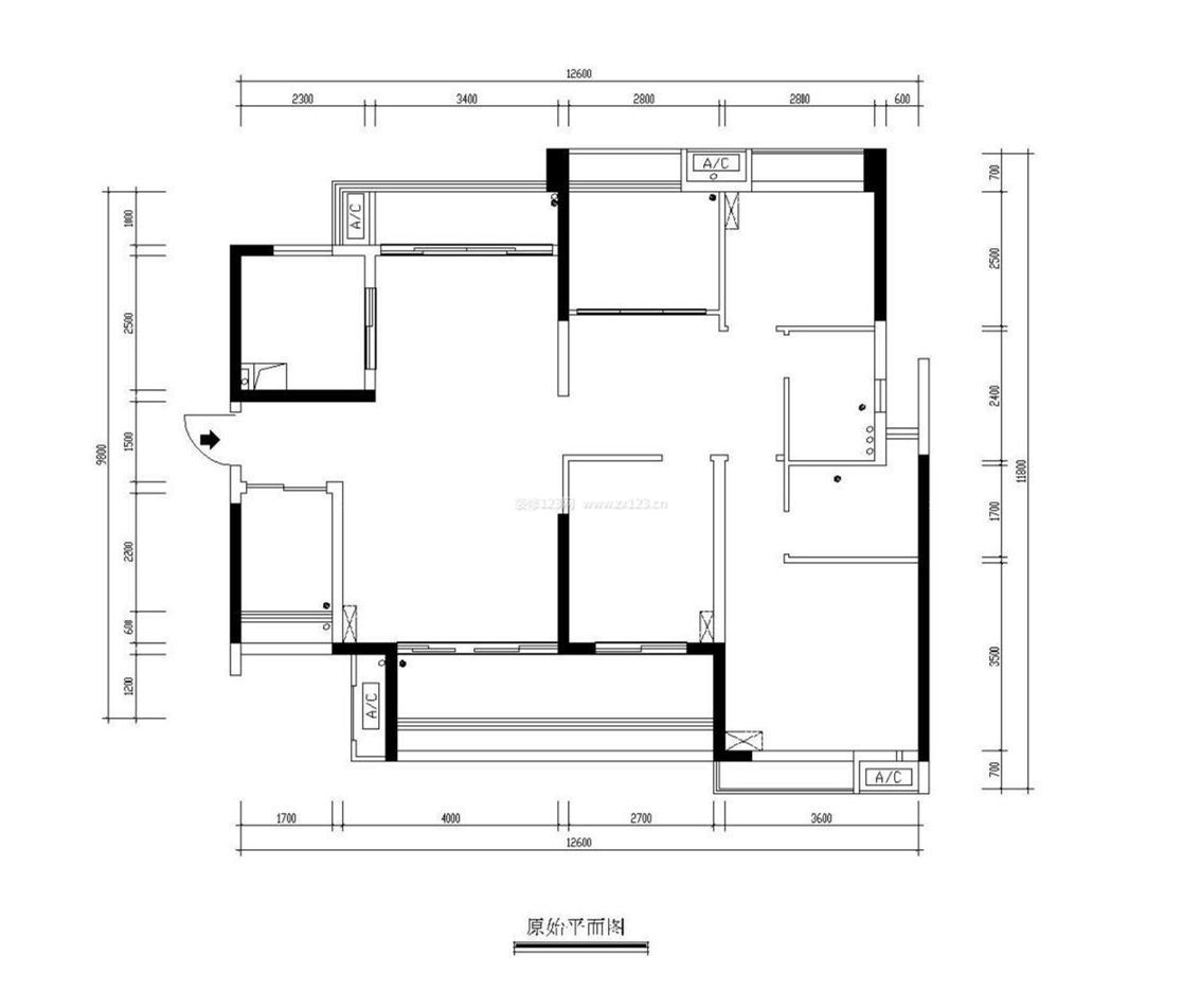 簡(jiǎn)約五室兩廳戶(hù)型圖大全