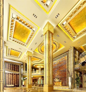 酒店大堂设计 中式风格