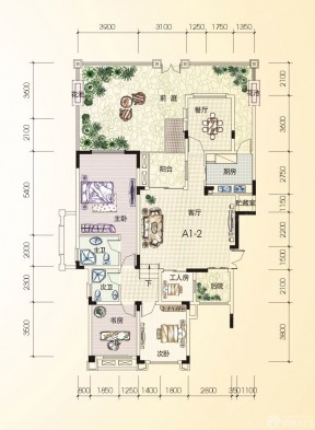 四室兩廳雙衛戶型圖