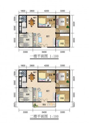 兩層別墅農村自建房戶型圖大全