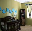 家装婴儿房纯色壁纸装修效果图