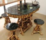 现代家居根雕茶桌设计图片