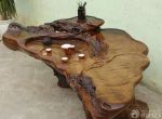 中式家居根雕茶桌设计图片