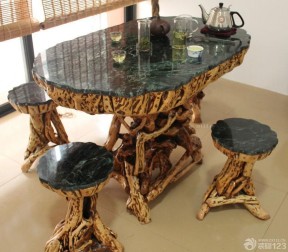 现代家居 根雕茶桌