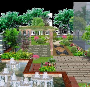 2021联排别墅花园设计实景图