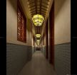 中式饭店走廊灯饰设计效果图