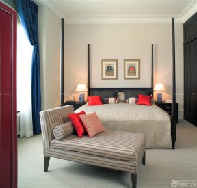 小户型客厅卧室一体 美式风格