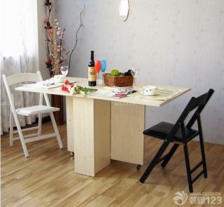 现代家装折叠式餐桌装修效果图片 