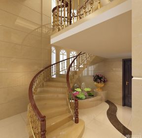 别墅旋转楼梯装修设计效果图片