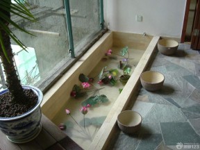 小户型入户花园 水池设计