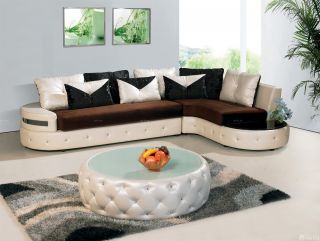 新古典风格小户型客厅沙发摆放实景图