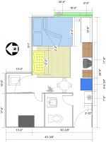 地中海風(fēng)格35平小戶型平面圖設(shè)計(jì)案例圖 