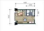 最新混搭風(fēng)格35平小戶型平面圖 