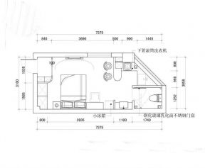 中式風(fēng)格35平小戶型平面圖