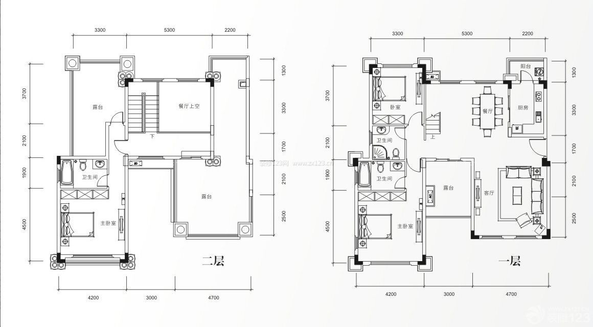 小洋樓戶型圖大全二層戶型圖